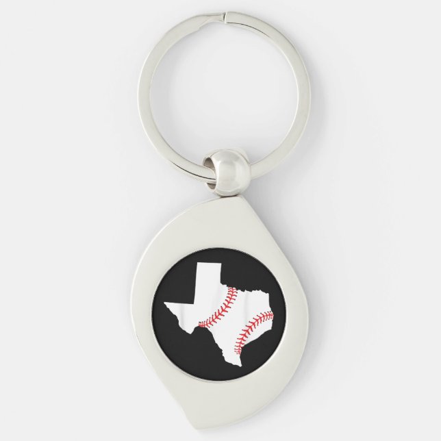 Texas Baseball State funny Texas Baseball  Keychain (Front)