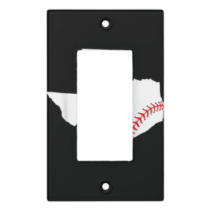Texas Baseball State funny Texas Baseball  Light Switch Cover