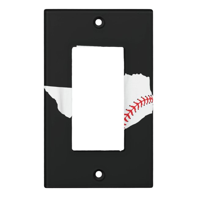 Texas Baseball State funny Texas Baseball  Light Switch Cover (Front)