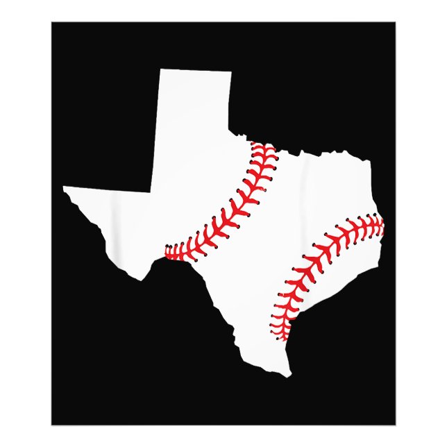 Texas Baseball State funny Texas Baseball  Photo Print (Front)