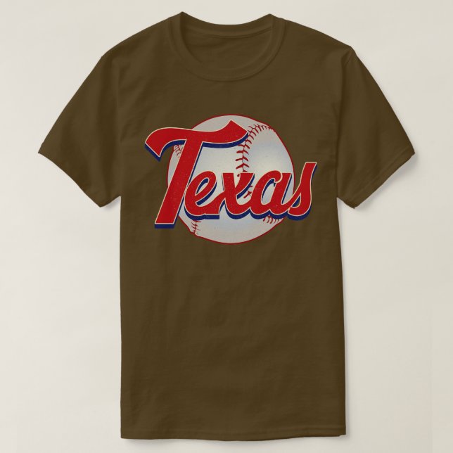 Texas Baseball Vintage Baseball Team Gift T-Shirt (Design Front)
