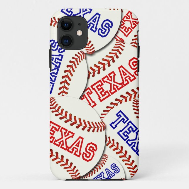 Texas Baseballs Collage Case-Mate iPhone Case (Back)