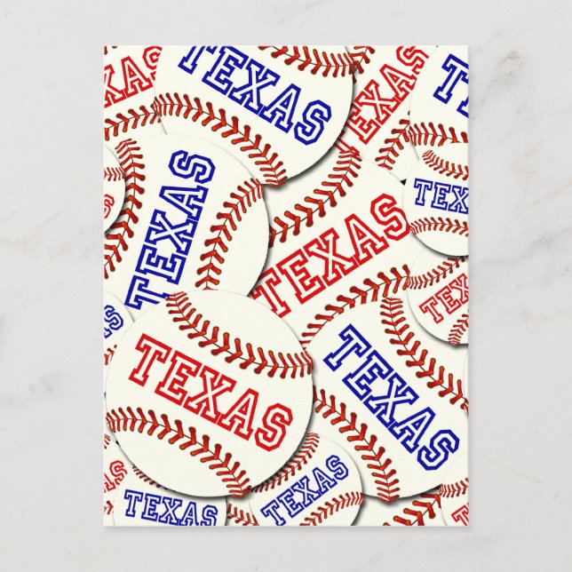 Texas Baseballs Collage Postcard (Front)