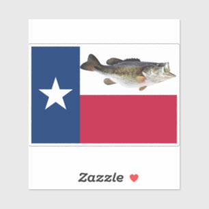 Texas Bass Flag Sticker