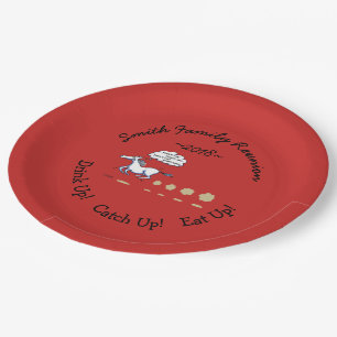 Texas BBQ Family Reunion Funny Western Theme Paper Plates