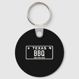 Texas Bbq License Plate Food Meat Tx Austin Gift G Keychain