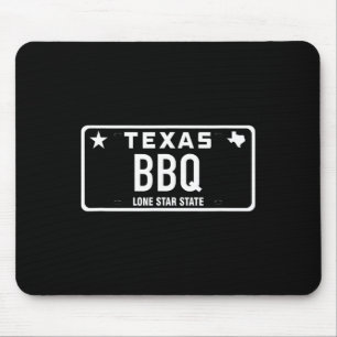 Texas Bbq License Plate Food Meat Tx Austin Gift G Mouse Pad