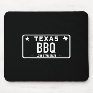 Texas Bbq License Plate Food Meat Tx Austin Gift G Mouse Pad