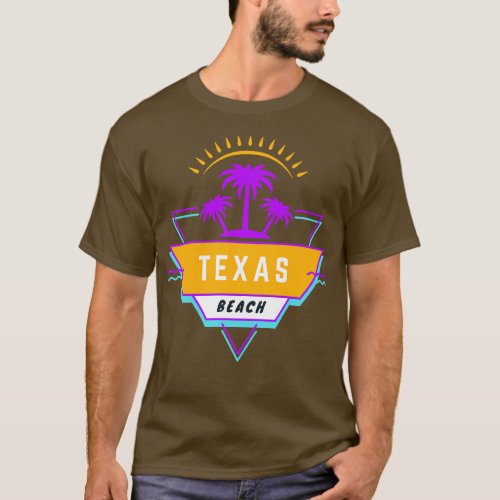 Texas beach Vibes 80s 90s at Sunset T_Shirt