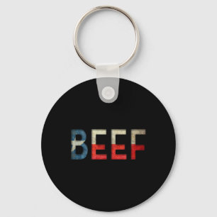 Texas Beef The Heart Of Rbecue Keychain