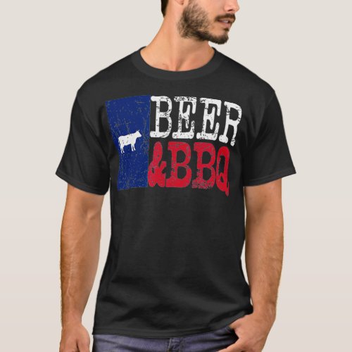 Texas Beer  BBQ T_Shirt