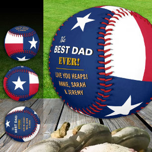 Texas Best Dad, patriotic USA, Texas Flag Baseball