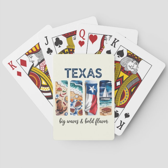 Texas – Big Waves & Bold Flavor Poker Cards (Back)