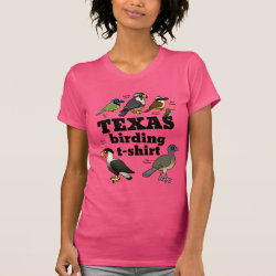 Texas Birding T-Shirt Women's American Apparel Fine Jersey Short Sleeve T-Shirt