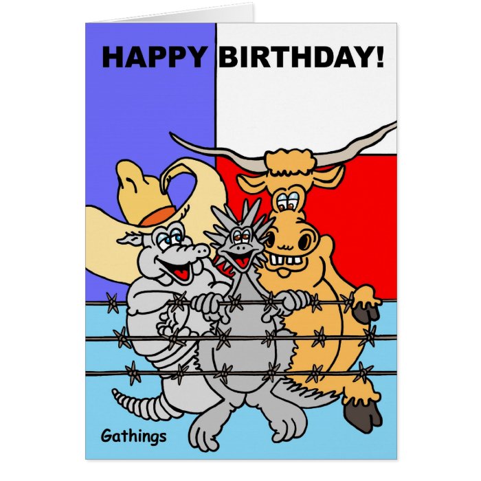 TEXAS BIRTHDAY CARD Zazzle