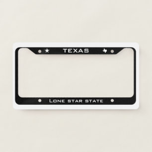 Texas Black License Plate Frame