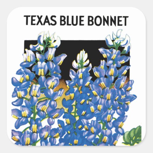 Texas Blue Bonnet Seed Packet Label