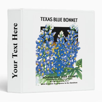 Texas Blue Bonnet Seed Packet Label Binder