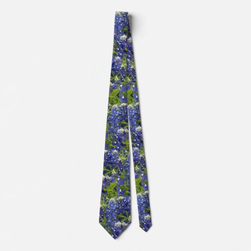 Texas Blue Bonnets Neck Tie