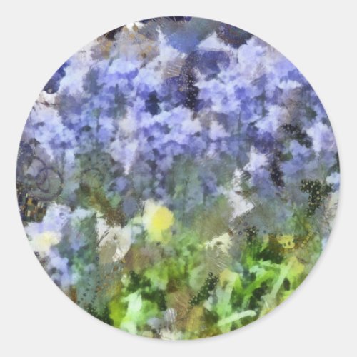 Texas Bluebells Classic Round Sticker