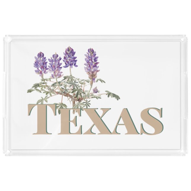 Texas Bluebonnet 2  Acrylic Tray (Front)