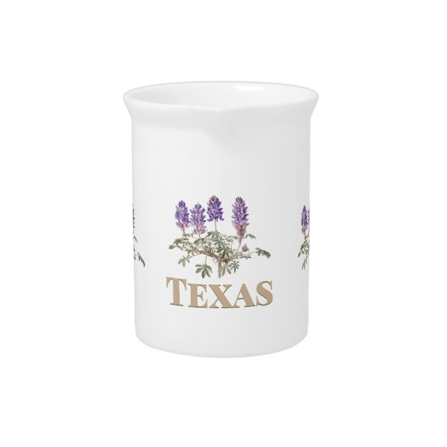 Texas Bluebonnet 2  Beverage Pitcher (Front)