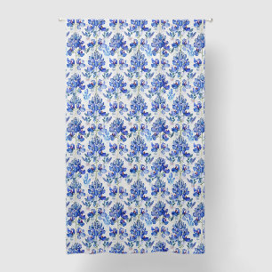 Texas Bluebonnet Blue Floral Wildflower Pattern Blackout Curtains