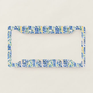 Texas Bluebonnet Blue Wildflower License Plate Frame
