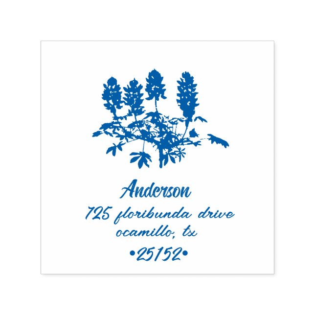 Texas Bluebonnet Botanical Self-inking Stamp (Design)