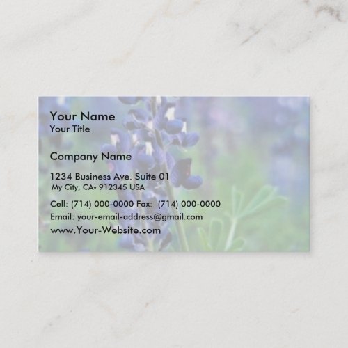 Texas Bluebonnet Business Card