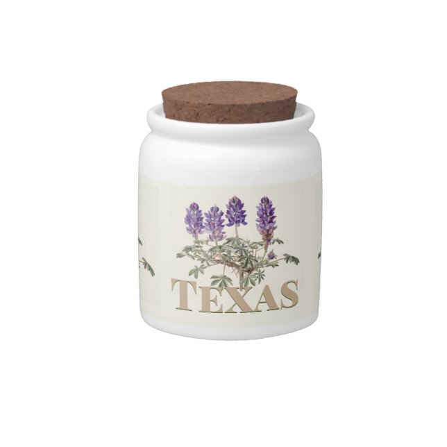 Texas Bluebonnet Candy Jar (Front)