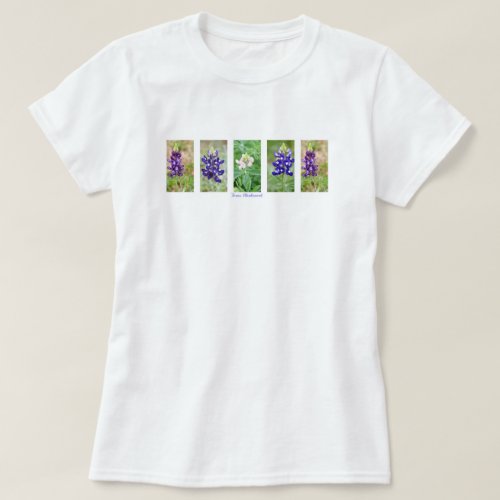 Texas Bluebonnet Collage tshirt