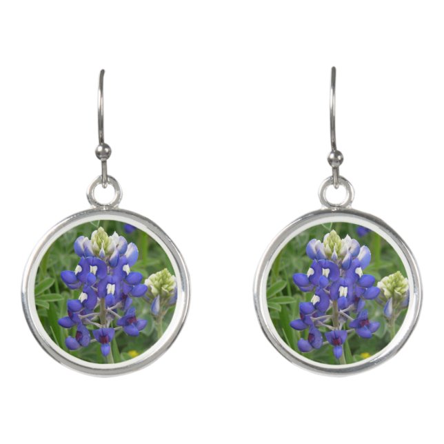 Texas Bluebonnet Earrings (Front)