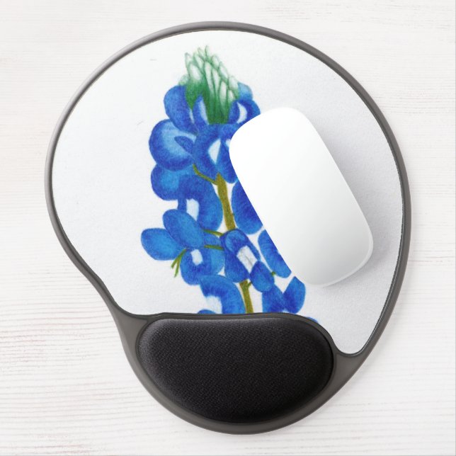 Texas Bluebonnet Ergonomic Mousepad (Left Side)