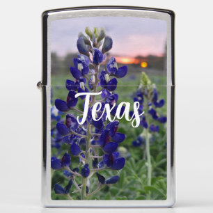 Texas Bluebonnet Farm Sunset Zippo Lighter