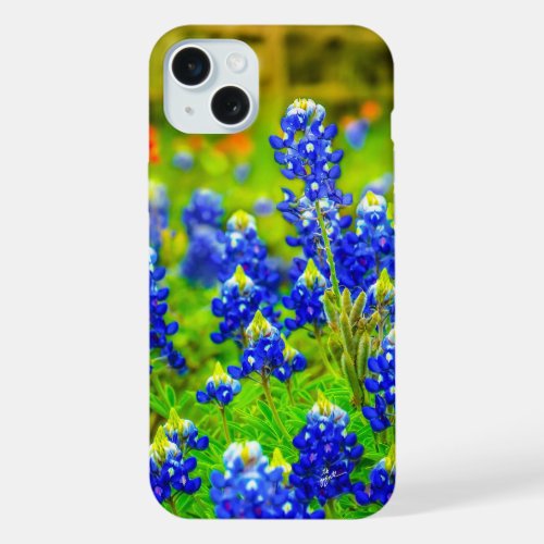 Texas Bluebonnet Field Rustic Elegant iPhone 15 Plus Case