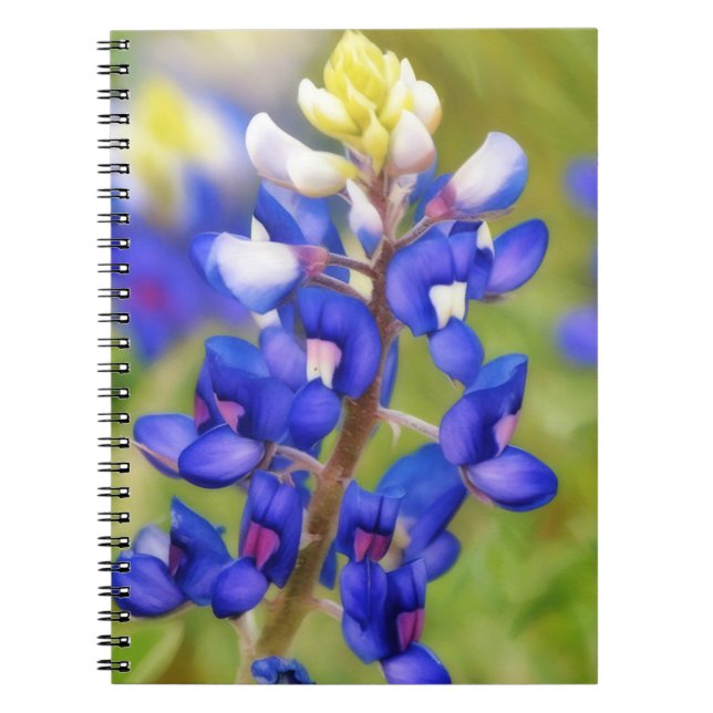 Texas Bluebonnet Flower Floral Journal (Front)