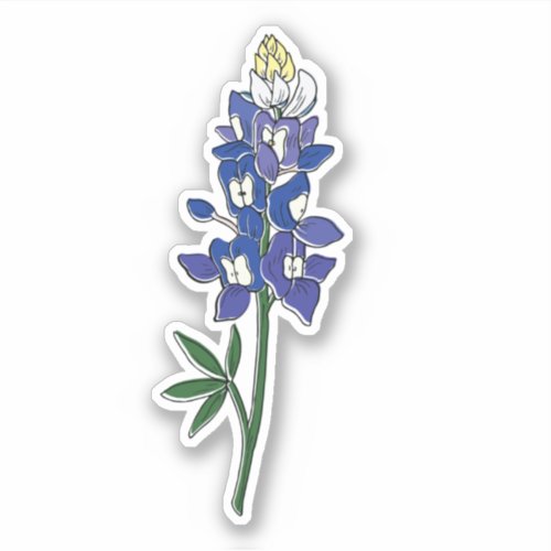 Texas Bluebonnet Flower Sticker