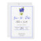 Texas Bluebonnet Flowers, Modern Wedding Save Date