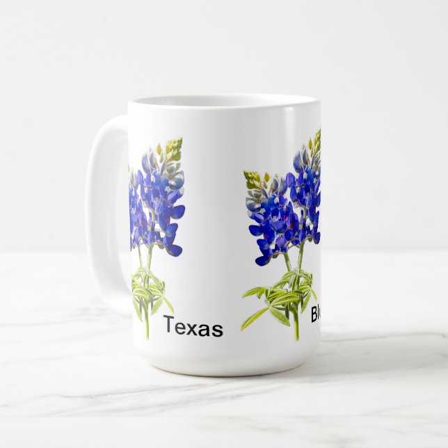 Texas Bluebonnet Flowers Mug (Front Left)