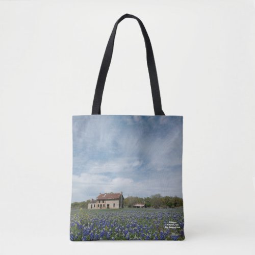 Texas Bluebonnet House _ Marble Falls Texas Tote Bag