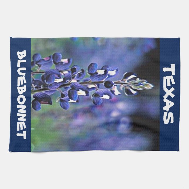 Texas Bluebonnet Kitchen Towel (Horizontal)
