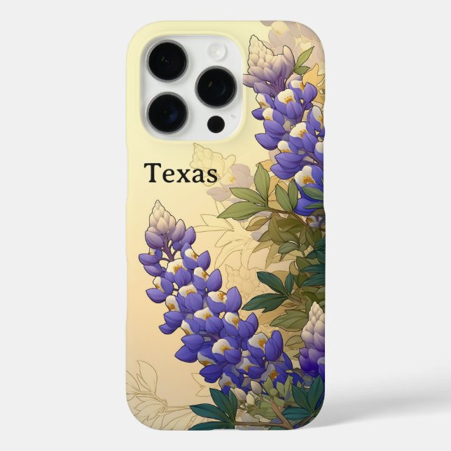 Texas Bluebonnet Luggage Tag Case-Mate iPhone Case (Back)