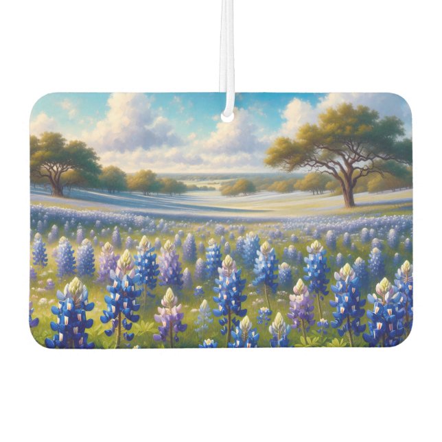 Texas Bluebonnet Meadow Landscape Air Freshener (Front)