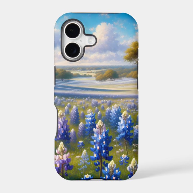 Texas Bluebonnet Meadow Landscape Case-Mate iPhone Case (Back)