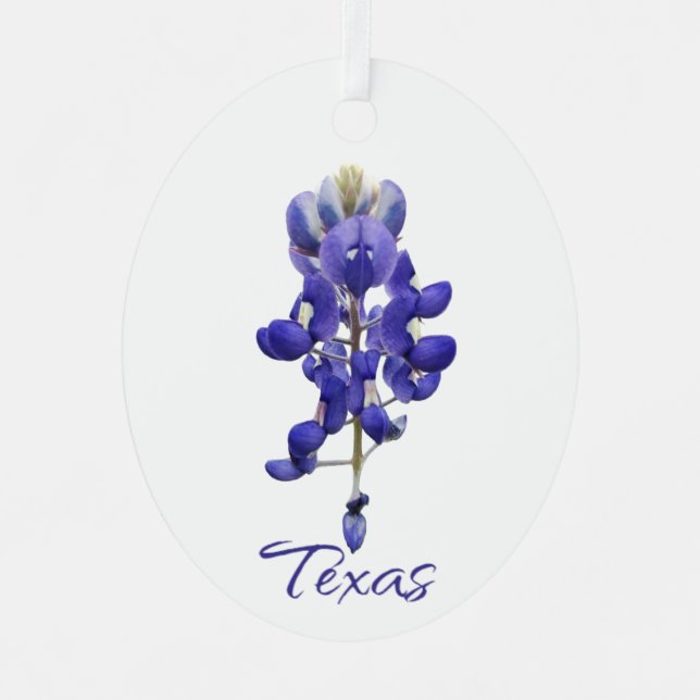 Texas Bluebonnet Metal Ornament (Front)