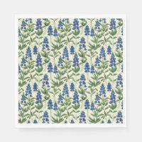 Texas Bluebonnet Paper Napkins Lupine