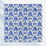 Texas Bluebonnet Pattern, Blue Floral Repeating Ceramic Tile<br><div class="desc">Seamless repeating pattern of Texas bluebonnets in rich blue tones. A bold floral aesthetic inspired by the Texas state flower,  perfect for rustic,  farmhouse,  and country-style interiors. Ideal for Texans,  wildflower enthusiasts,  and anyone who enjoys nature-inspired patterns.</div>