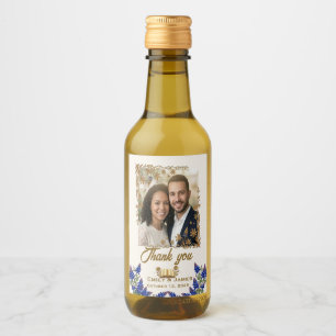 Texas Bluebonnet Photo Wedding Favor Wine Label