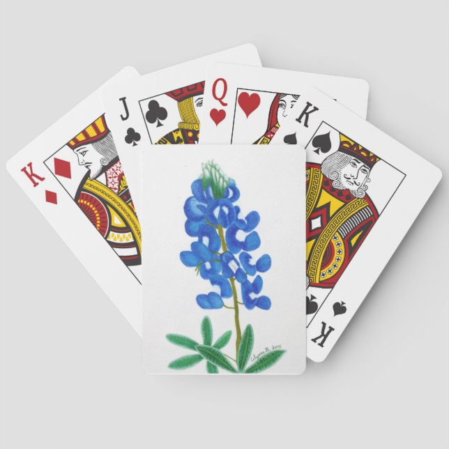 Texas Bluebonnet Playing Cards (Back)